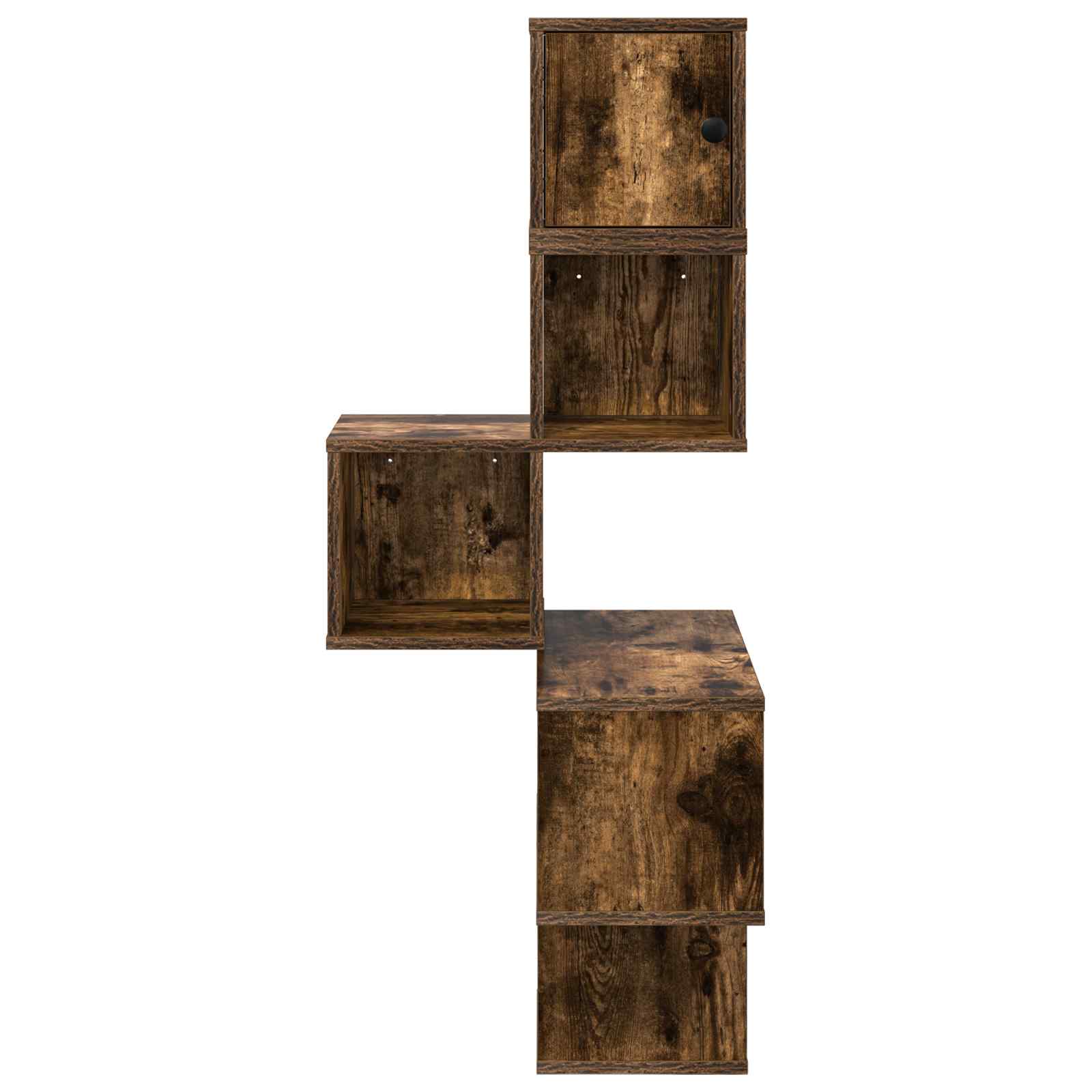 Wand-Eckregal Raucheiche 48 x 48 x 120 cm Holzwerkstoff – Ansicht 4
