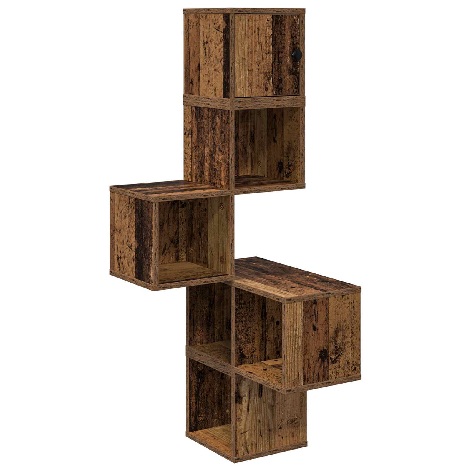 Wand-Eckregal Altholz 48 x 48 x 120 cm Holzwerkstoff – Ansicht 2