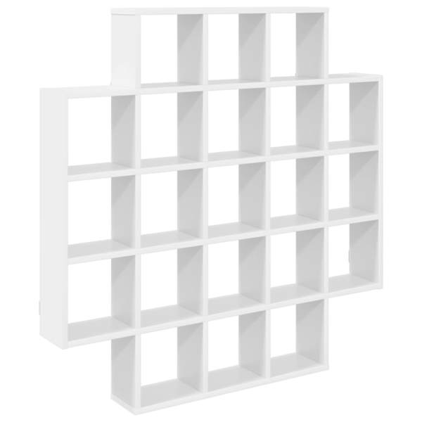 vidaXL Seinariiul Valge 100 x 13 x 100 cm Tehispuit