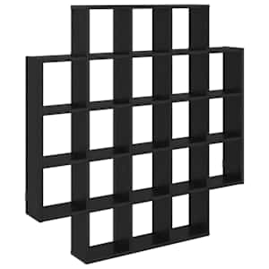 vidaXL Seinariiul Must tamm 100 x 13 x 100 cm Tehispuit