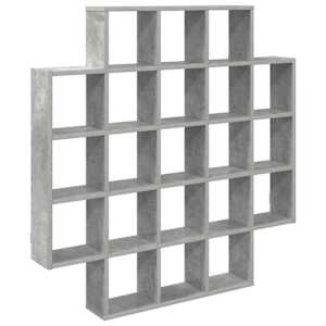 vidaXL Seinariiul Betoonhall 100 x 13 x 100 cm Tehispuit