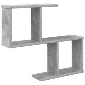 vidaXL Seinariiul Betoonhall 60 x 12 x 50,5 cm Tehispuit