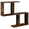 vidaXL Seinariiul Suitsutatud tamm 60 x 12 x 50,5 cm Tehispuit