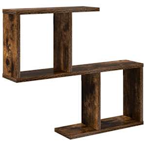 vidaXL Seinariiul Suitsutatud tamm 60 x 12 x 50,5 cm Tehispuit