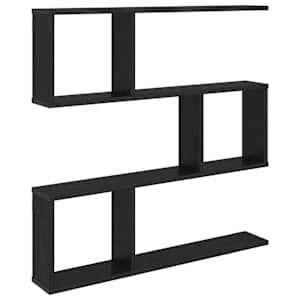 vidaXL Seinariiul Must tamm 80 x 12 x 79,5 cm Tehispuit
