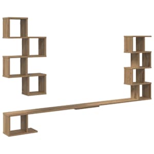 vidaXL Seinale paigaldatav teleririiul Artisan tamm 180 x 15 x 94 cm