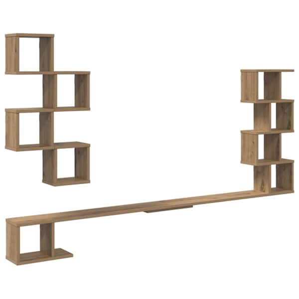 vidaXL Seinale paigaldatav teleririiul Artisan tamm 180 x 15 x 94 cm