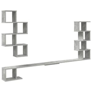 vidaXL Seinale paigaldatav teleririiul Betoonhall 200 x 15 x 94 cm