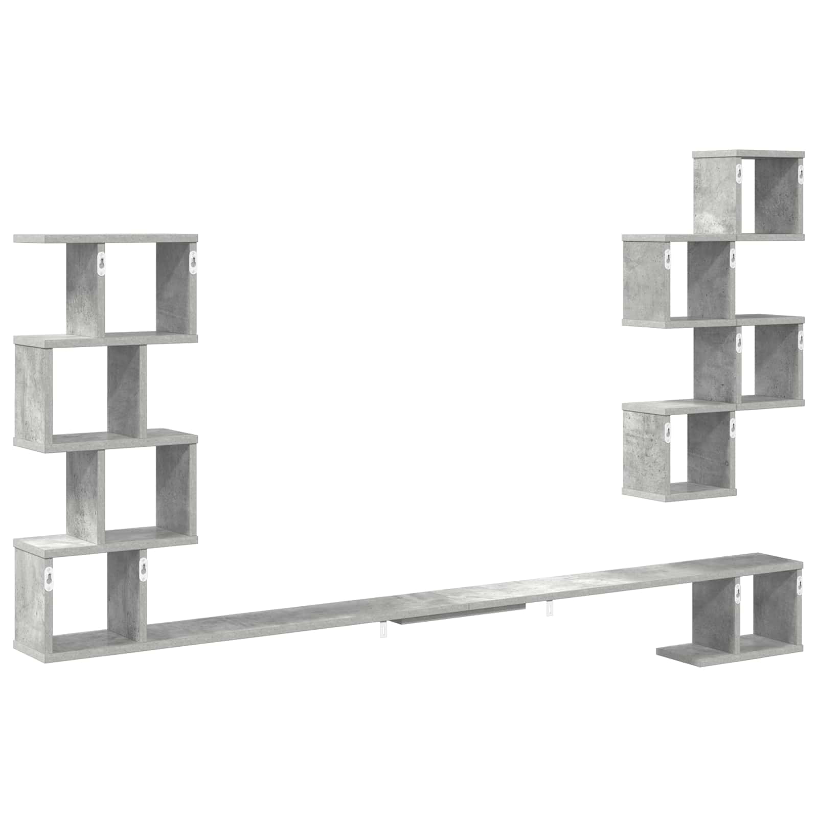 Wandmontiertes TV-Regal Betongrau 160 x 15 x 94 cm – Ansicht 6