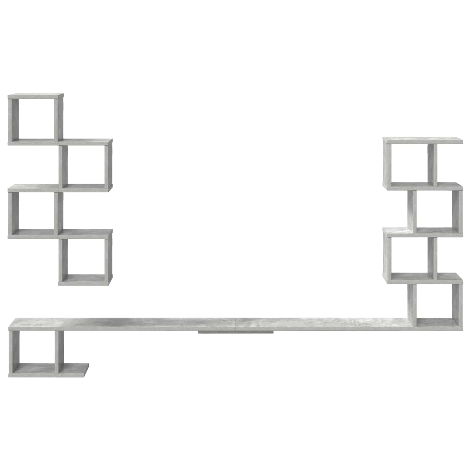 Wandmontiertes TV-Regal Betongrau 160 x 15 x 94 cm – Ansicht 4