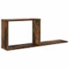 vidaXL Seinale kinnitatavad riiulid Suitsutatud tamm 80 x 15 x 30 cm