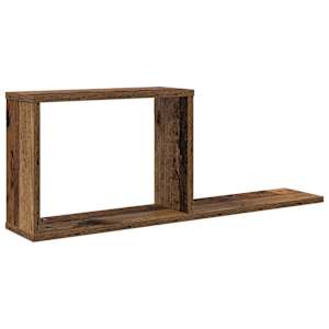 vidaXL Seinale kinnitatavad riiulid Vana puit 80 x 15 x 30 cm