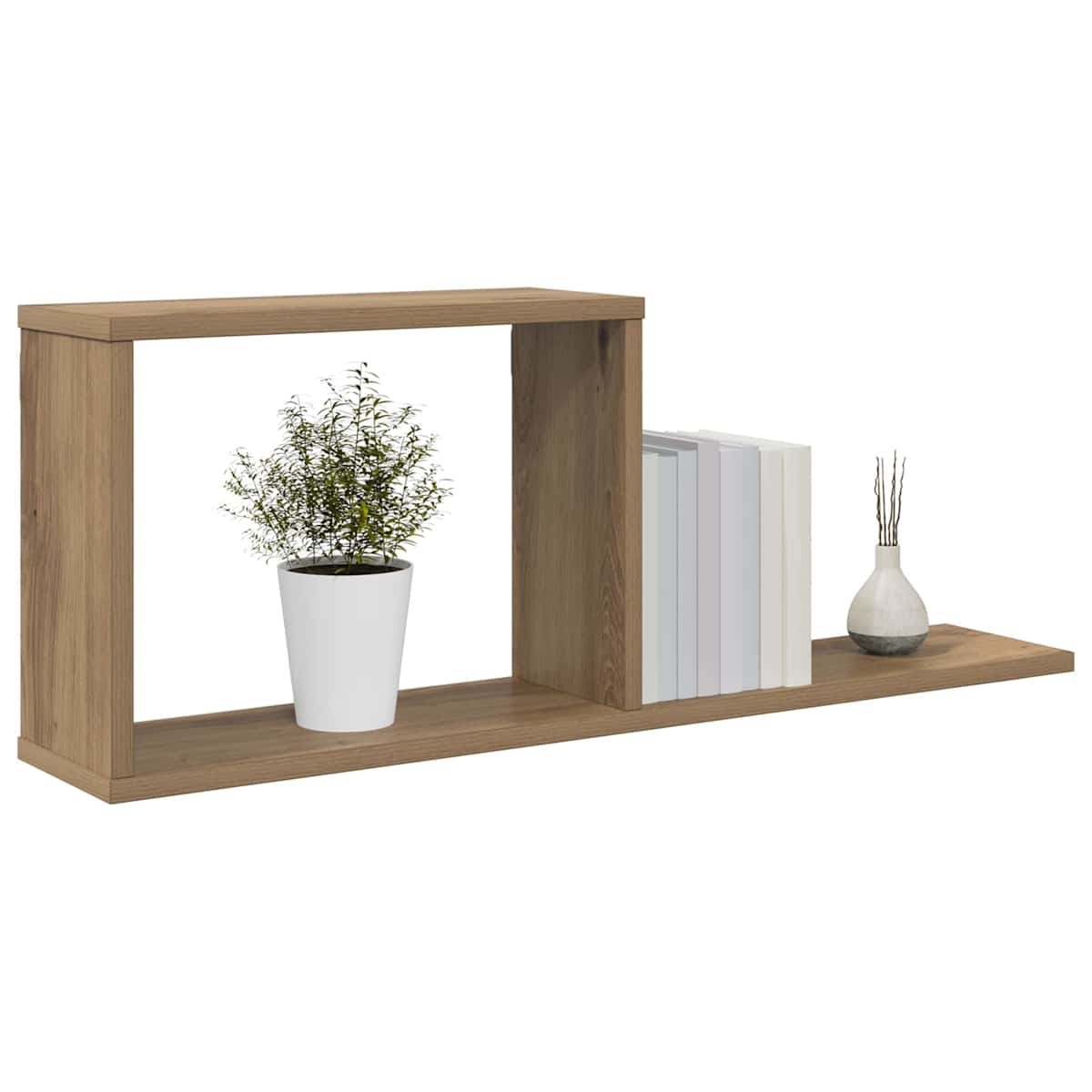 Svævehylder 80 x 15 x 30 cm Konstrueret træ - Billede 3