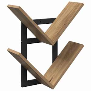 vidaXL Seina h&otilde;ljumine riiul Artisan tamm 43 x 15 x 47 cm Tehispuit