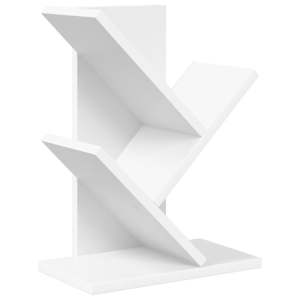 vidaXL Puu Raamatuhoidja 3-Tasandiline 30 x 18 x 40 cm Tehispuit Valge