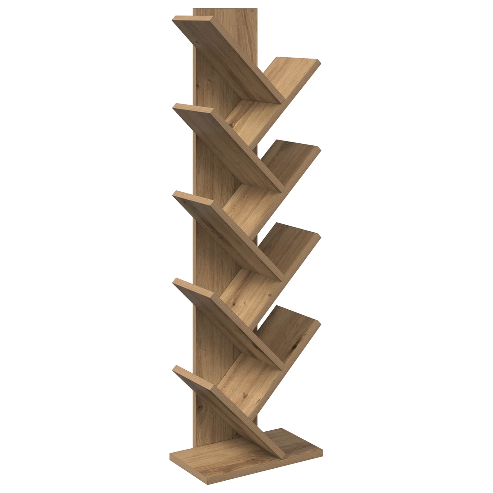 vidaXL Baumbücherregal 6-Stufen 30 x 18 x 100 cm Holzwerkstoff