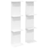 vidaXL Seinariiul 2 tk Valge 25 x 15 x 100 cm Tehispuit