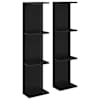 vidaXL Seinariiul 2 tk Must tamm 25 x 15 x 100 cm Tehispuit