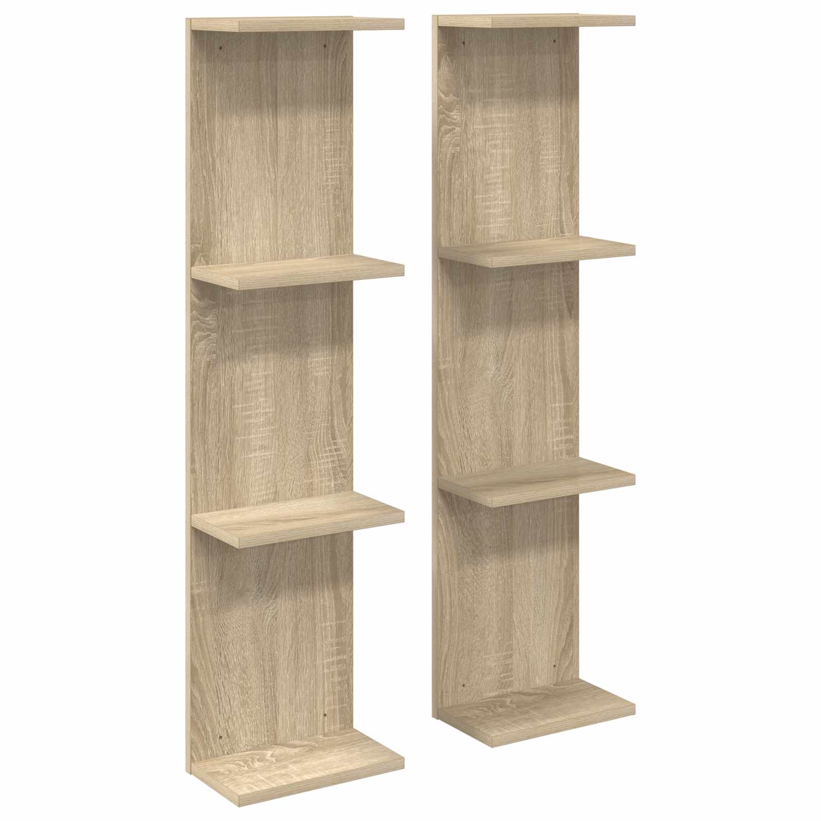 Étagère Murale avec étagère avec stockage Bois d'ingénierie vidaXL vidaXL
