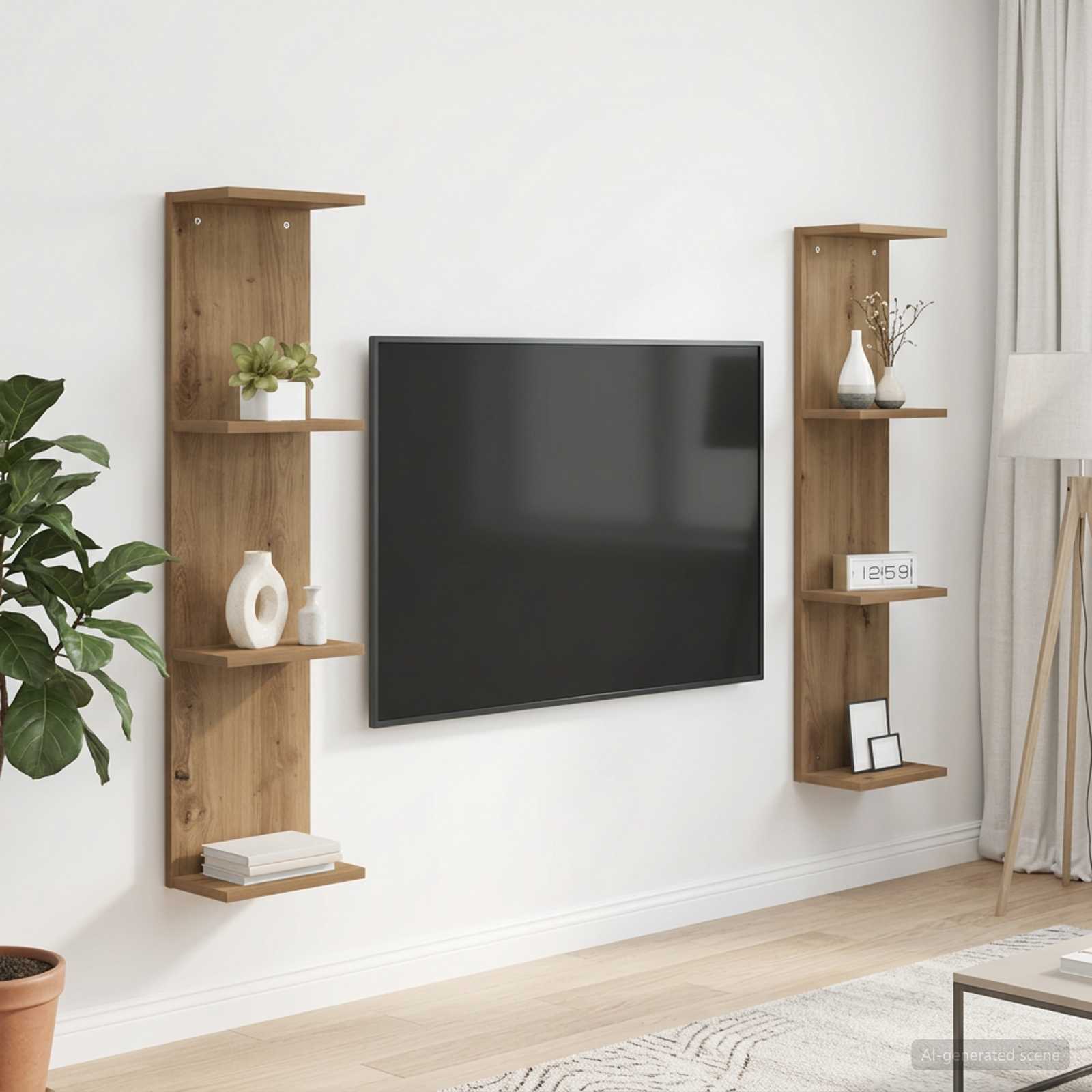 vidaXL Seinähylly 2 kpl Artisaanitammi 25 x 15 x 100 cm Tekninen puu
