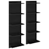 vidaXL Seinariiul 2 tk Must tamm 30 x 15 x 100 cm Tehispuit
