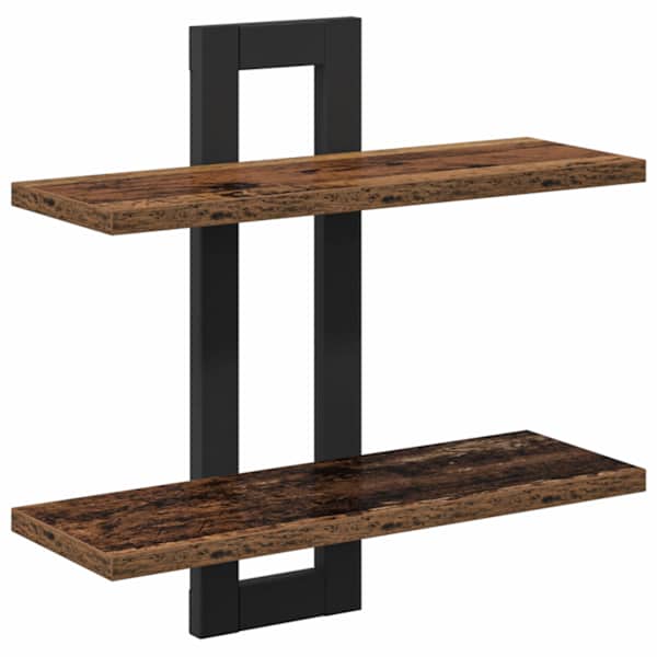 vidaXL Seinale kinnitatavad riiulid Vana puit 40 x 15 x 40 cm