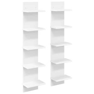 vidaXL Seinariiul 2 tk Valge 22 x 15 x 100 cm Tehispuit