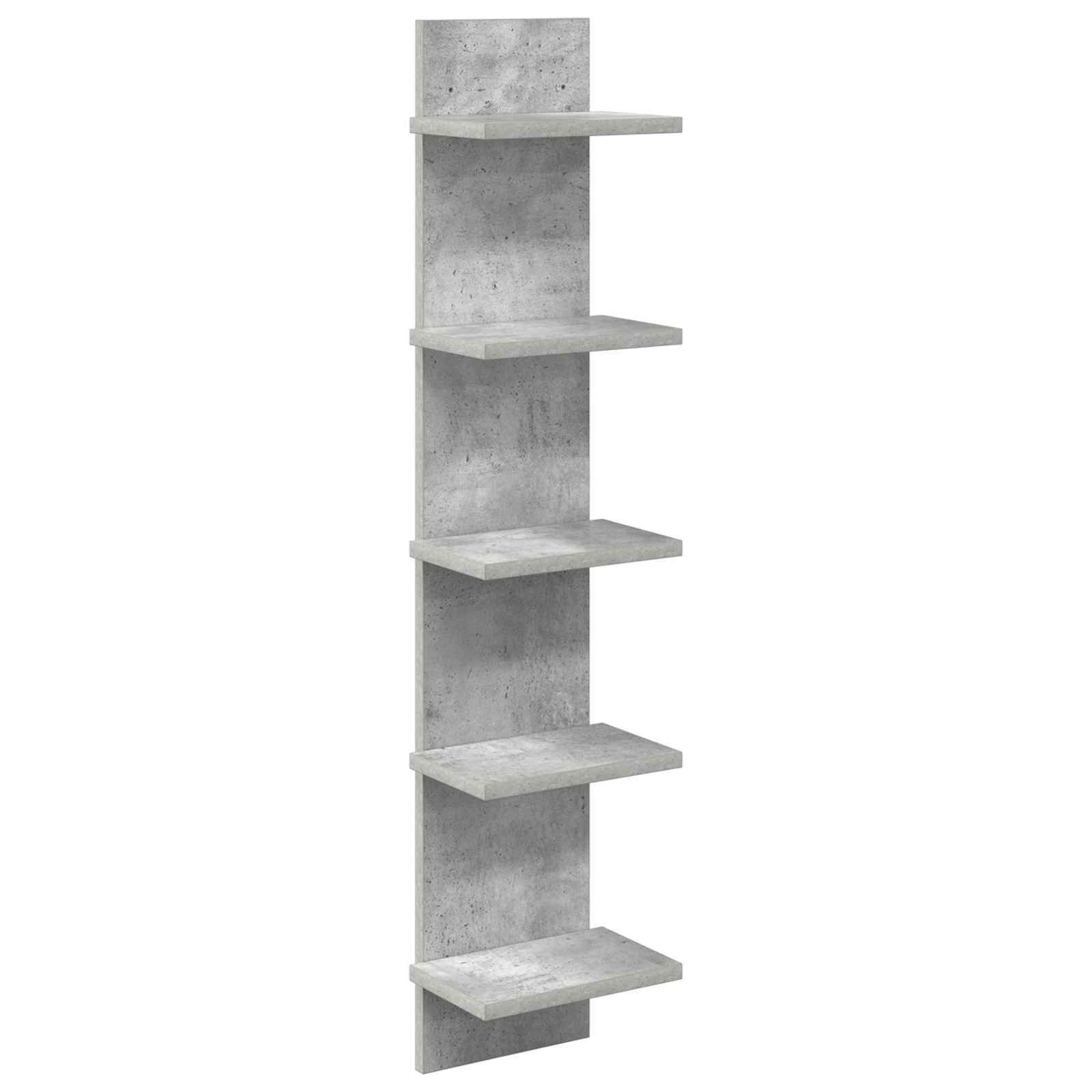 vidaXL Raft de perete Gri Beton 22 x 15 x 100 cm Lemn prelucrat