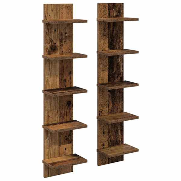 vidaXL Seinariiul 2 tk Vana puit 22 x 15 x 100 cm Tehispuit