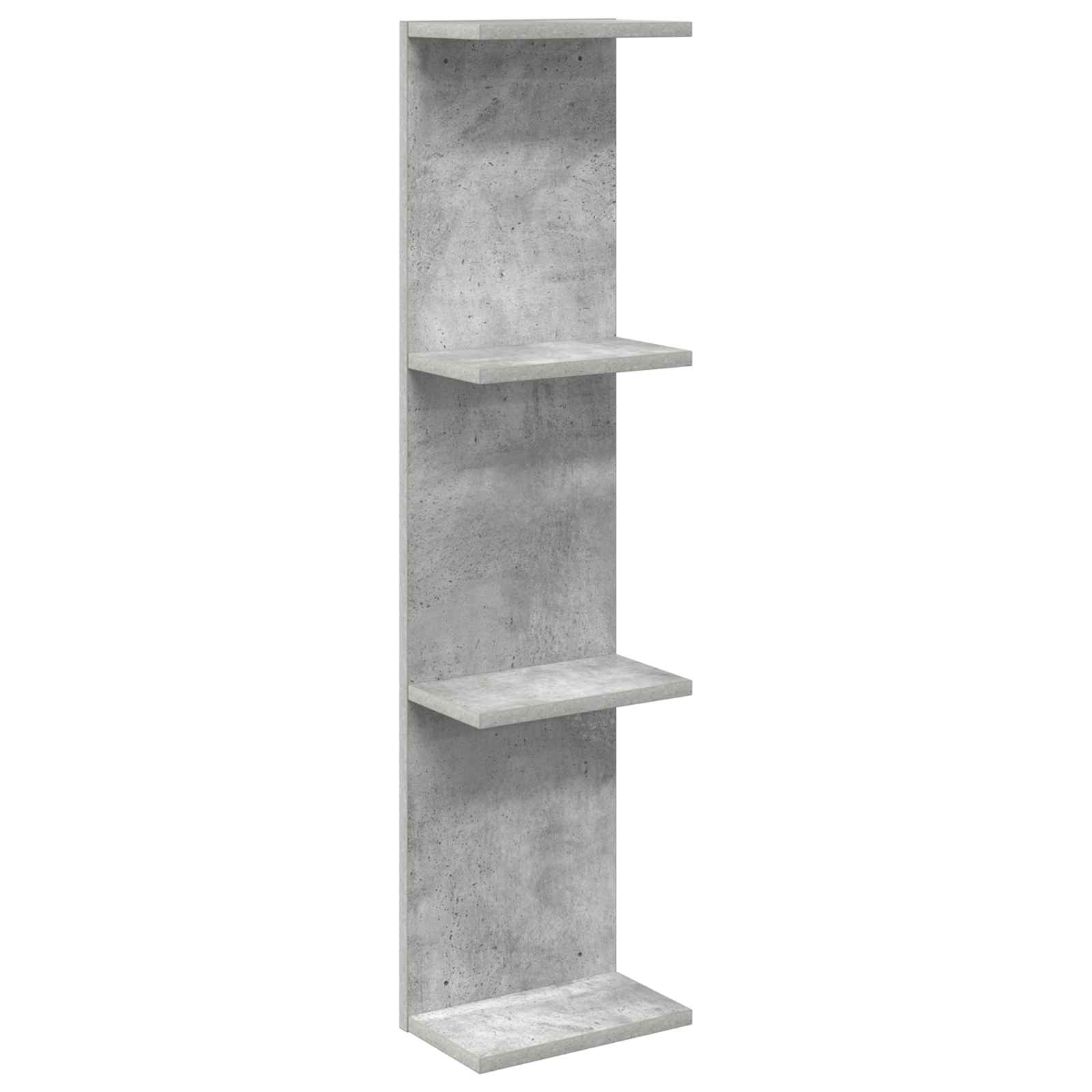vidaXL Raft de perete Gri Beton 22 x 15 x 100 cm Lemn prelucrat