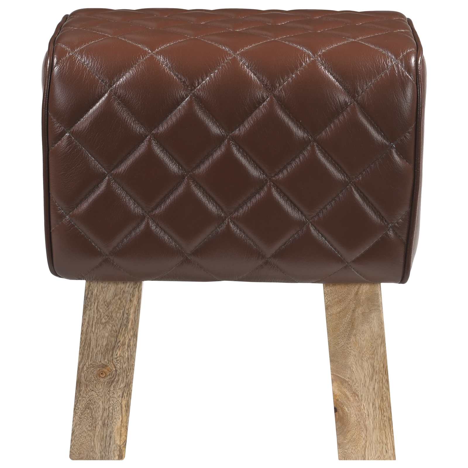 Penkki 40 x 30 x 45 cm Aitoa Nahkaa Ruskea timantti - Image 2