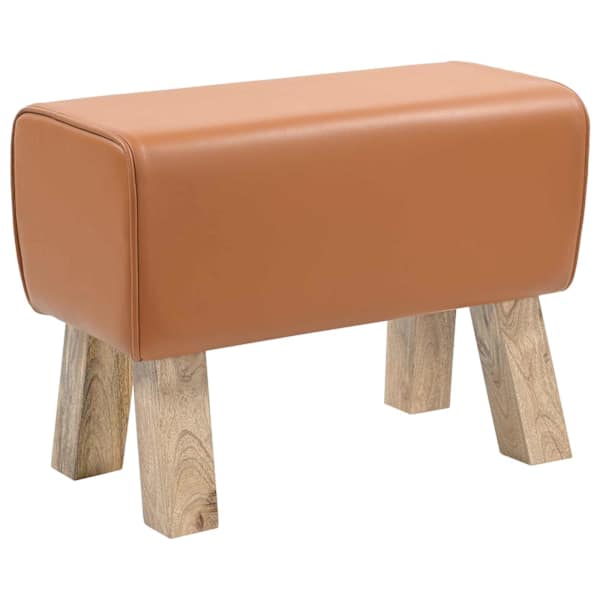 vidaXL pink 60 x 30 x 45 cm Ehtne nahk Pruun