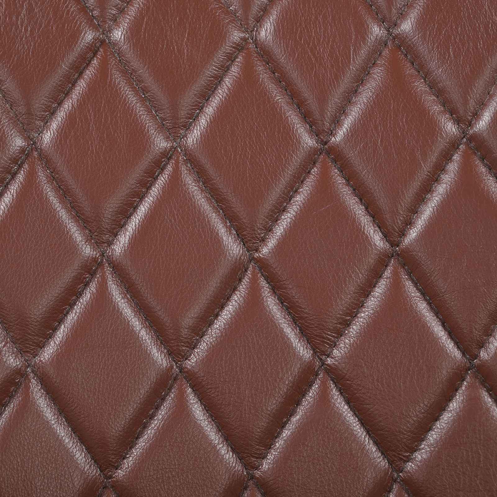 Penkki 60 x 30 x 45 cm Aitoa Nahkaa Ruskea timantti - Image 6