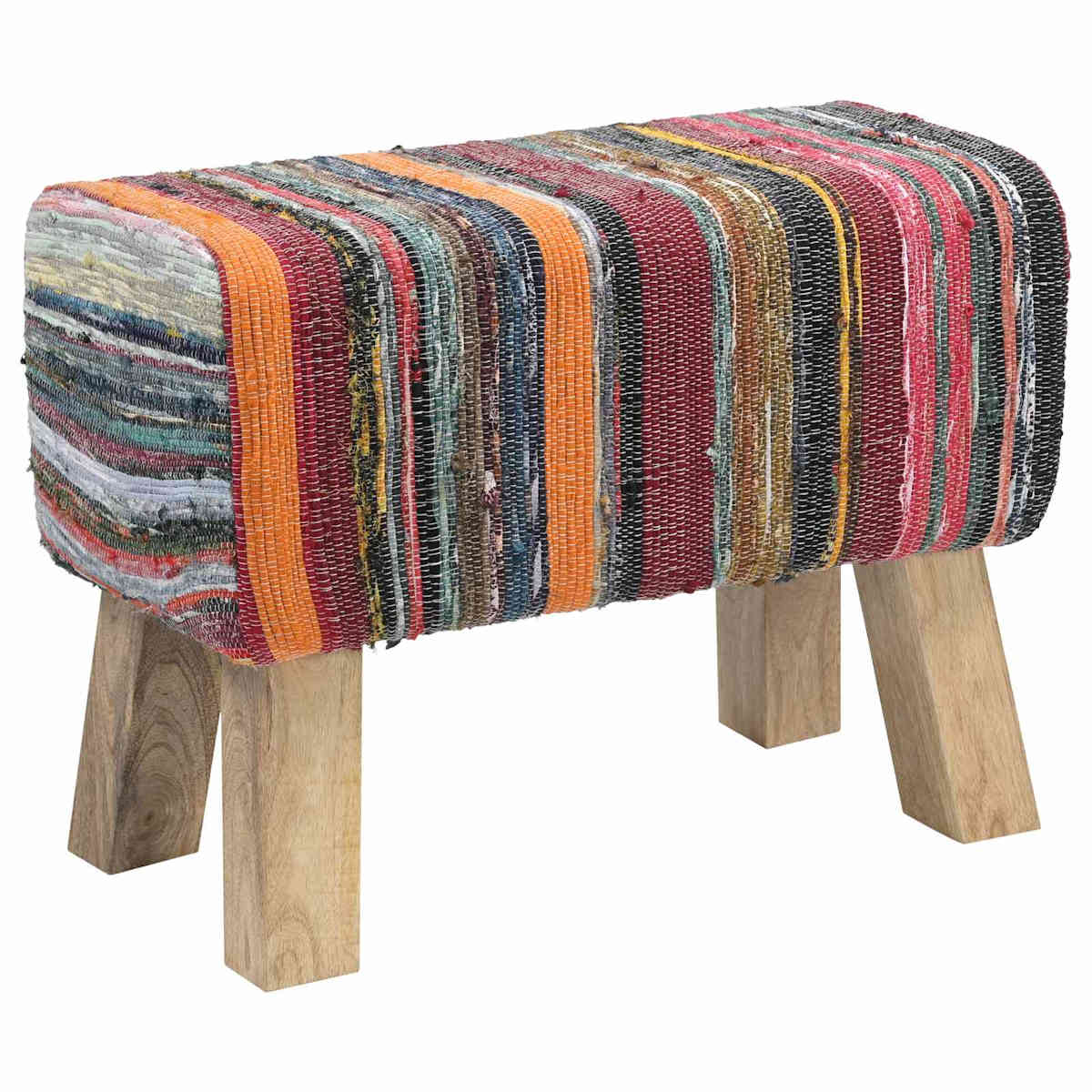 Bænk 60 x 30 x 45 cm Ægte Læder - Billede 4