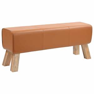 vidaXL pink 110 x 30 x 45 cm T&otilde;eline Nahk Pruun