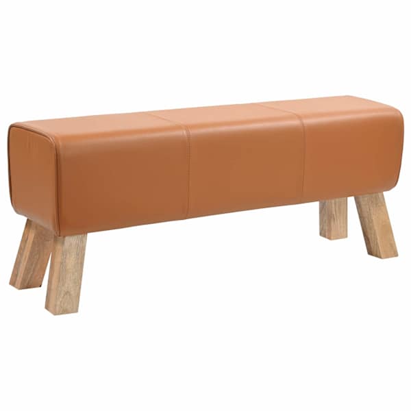vidaXL pink 110 x 30 x 45 cm T&otilde;eline Nahk Pruun