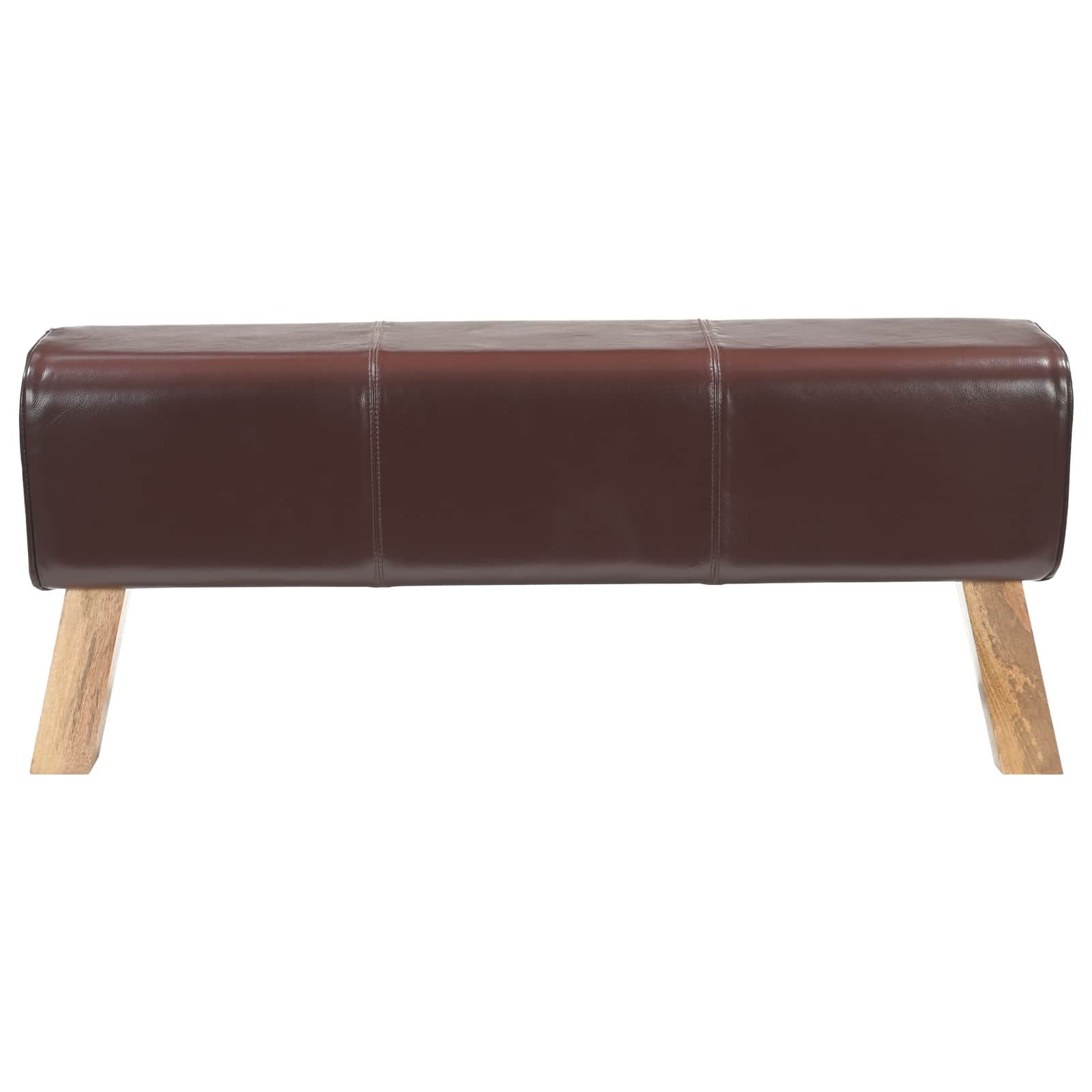 Penkki 110 x 30 x 45 cm Aitoa Nahkaa Tumma ruskea - Image 2
