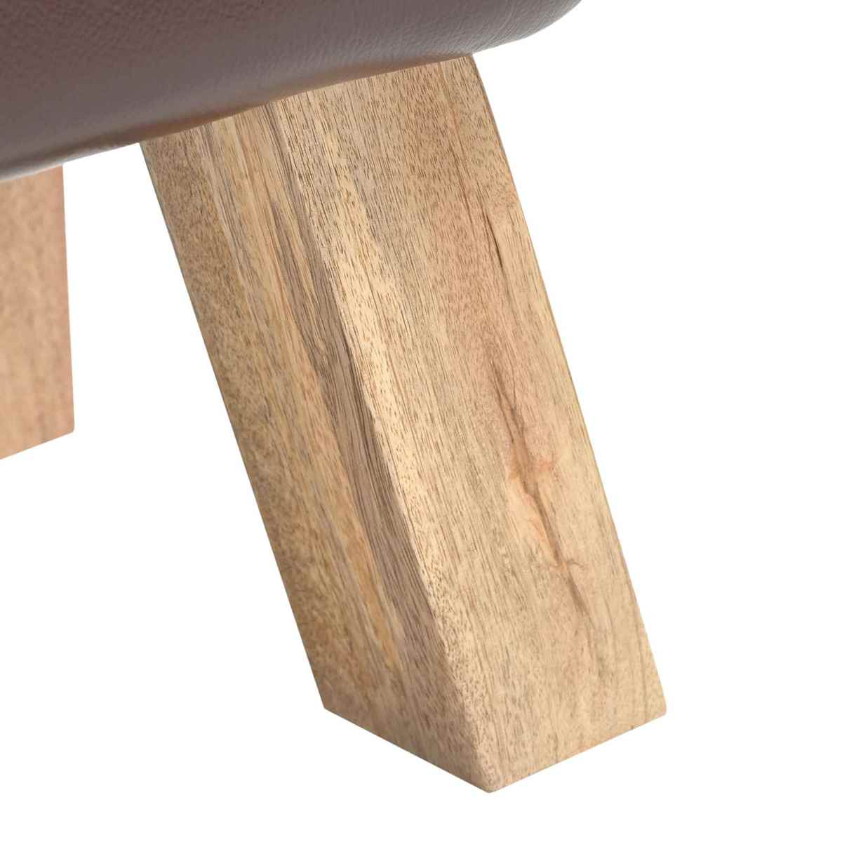 Bænk 110 x 30 x 45 cm Ægte Læder - Billede 7