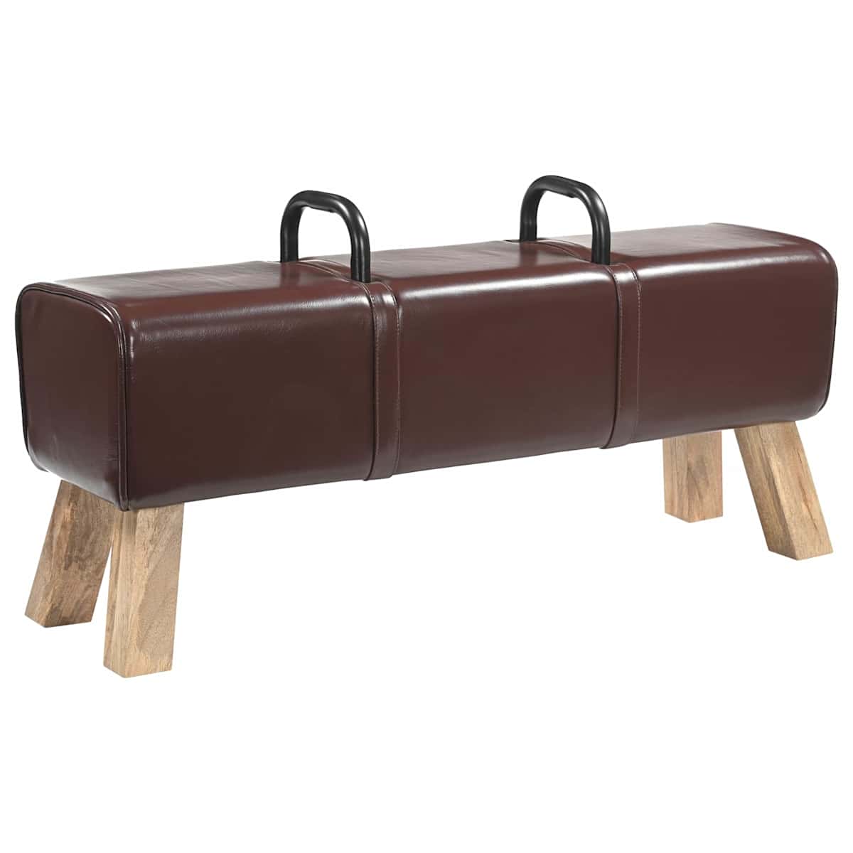 Bænk 110 x 30 x 45 cm Ægte Læder - Billede 2
