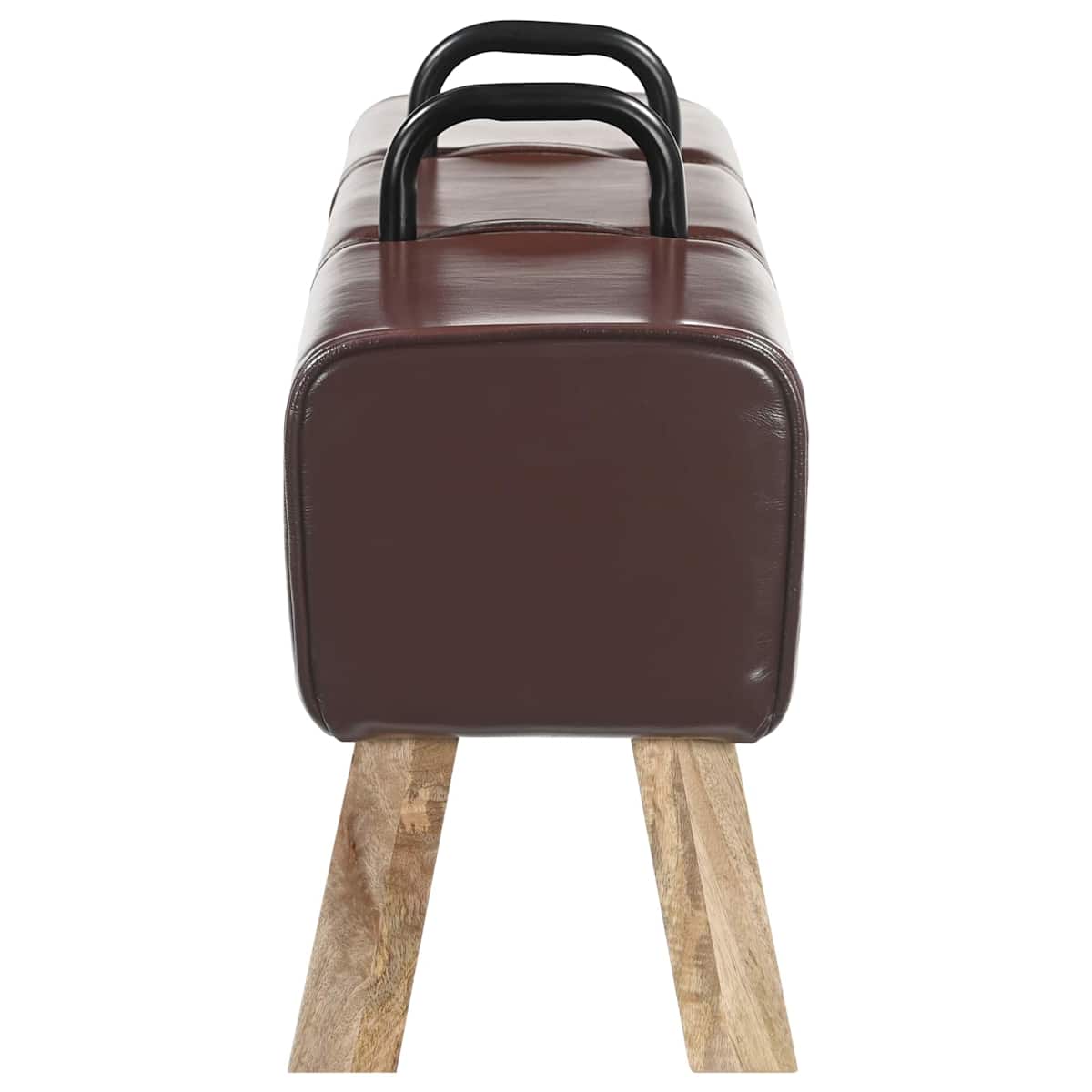 Bænk 110 x 30 x 45 cm Ægte Læder - Billede 4