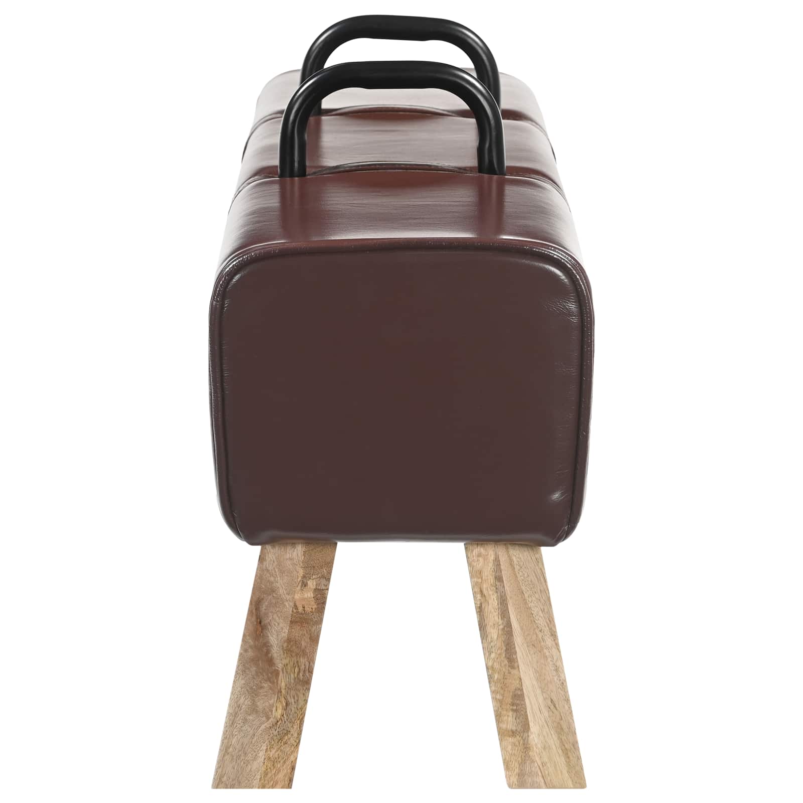 Пейка Тъмен кафяв 110 x 30 x 45 см Истинска — изображение 3