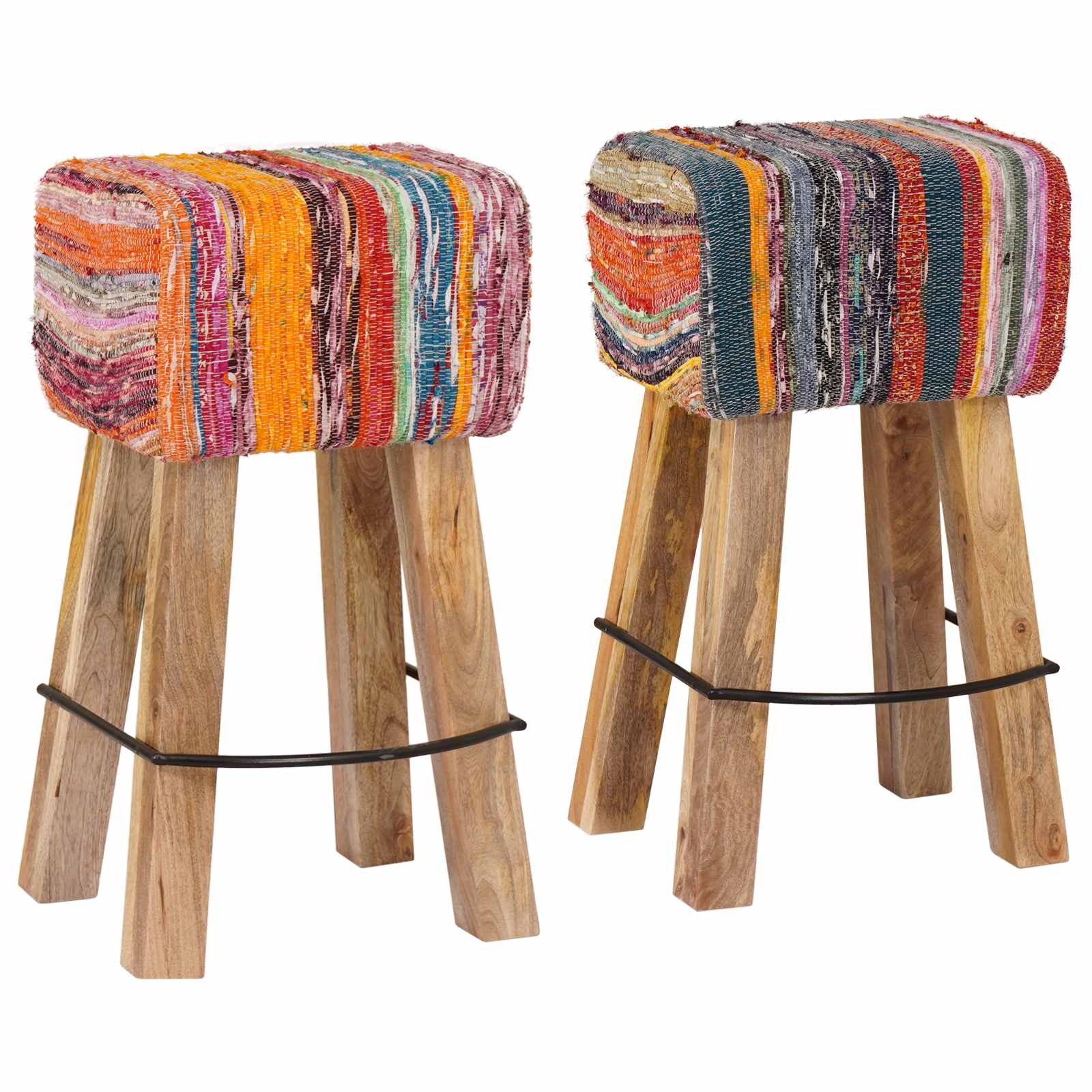 vidaXL Barová stolička 2 ks Vícebarevný 44 x 33 x 74 cm Pravá kůže