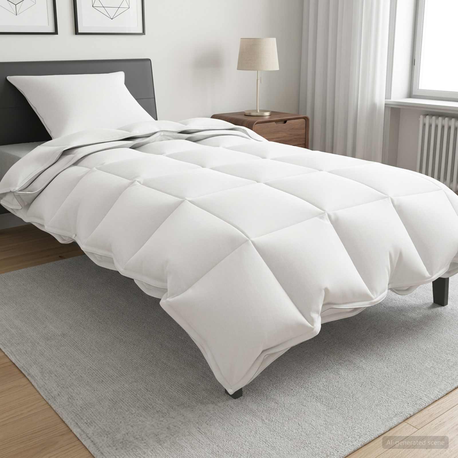 vidaXL Duvet Sæt til Hele Året 2 stk. 137 x 200 cm Hele sæsoner Hvid