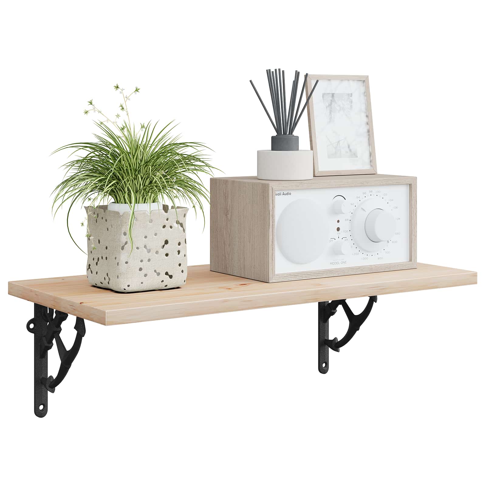 vidaXL - Wandplankbeugels - 12 - st - Zwart - 14.5 - x - 14.5 - x - 3.5 - cm - Staal