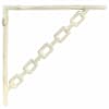 vidaXL Seina riiuli konksud 12 tk Antikvalge 14.5 x 14.5 x 3 cm Teras