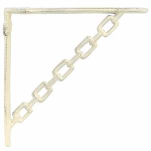 vidaXL Seina riiuli konksud 12 tk Antikvalge 14.5 x 14.5 x 3 cm Teras