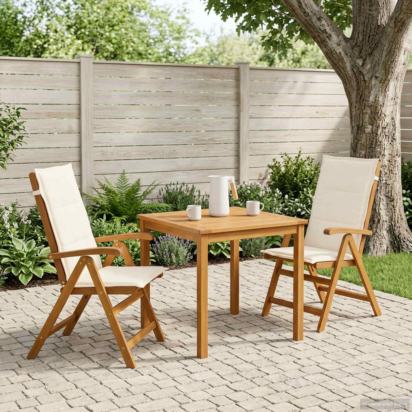 Recliner Tuinstoelen 2 st Naturel Massief Acaciahout image 1