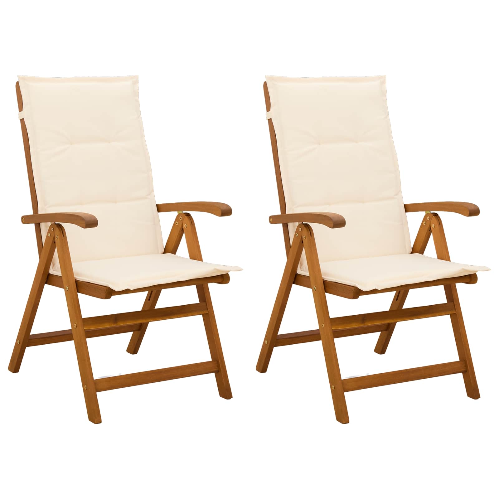 Recliner Tuinstoelen 2 st Naturel Massief Acaciahout image 2