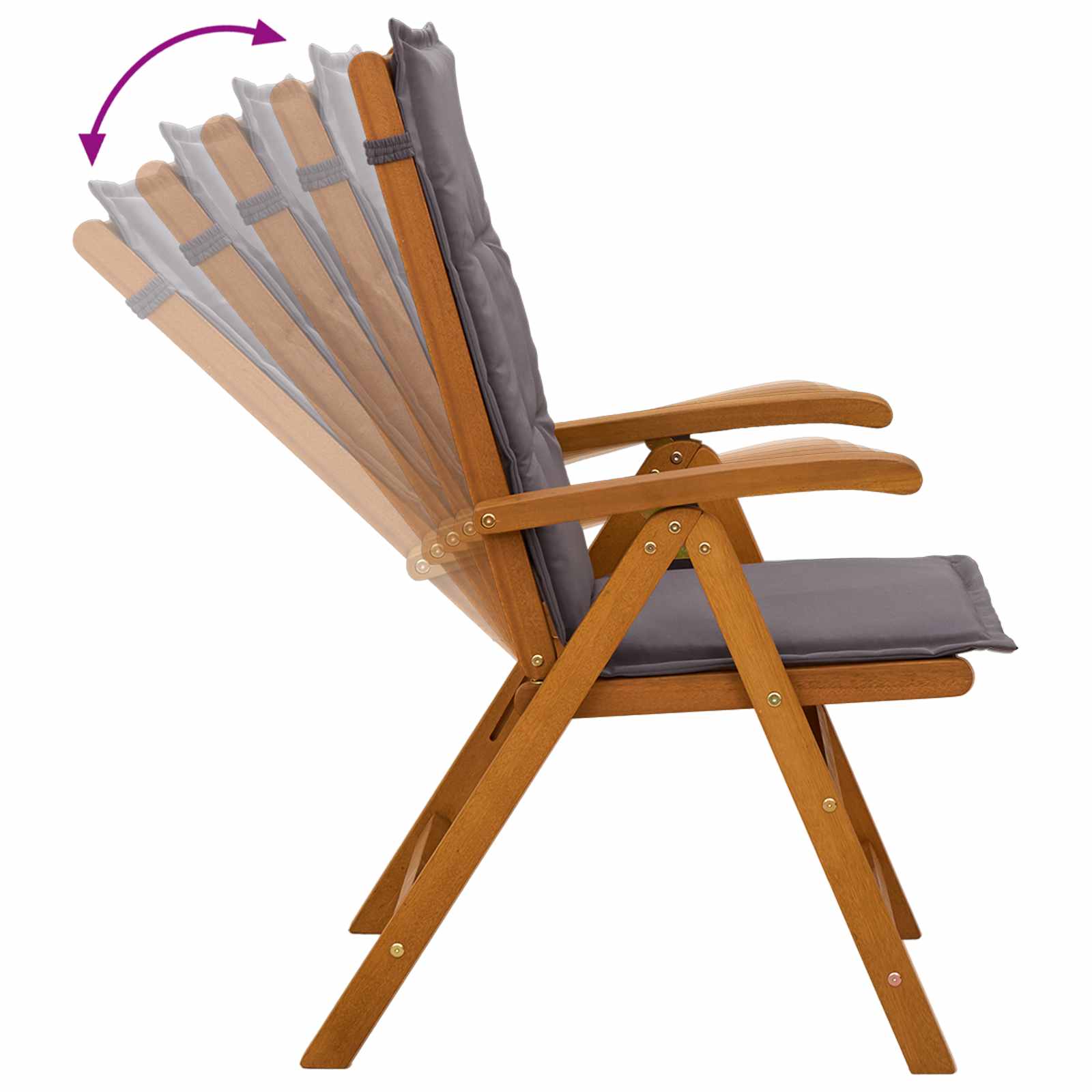 Recliner Tuinstoelen 2 st Naturel Massief Acaciahout image 7