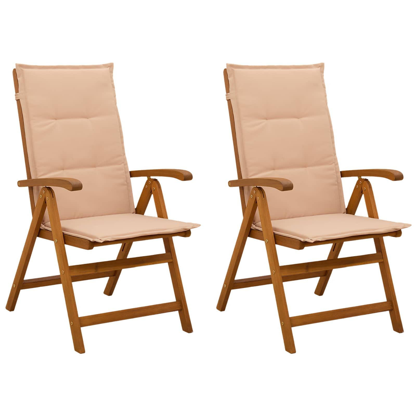Recliner Tuinstoelen 2 st Naturel Massief Acaciahout image 2